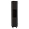 Tuhome Hobart Pantry, Four Legs, Three Interior Shelves, Two Shelves, Two Cabinets, Black ALW5583 - alternate 2